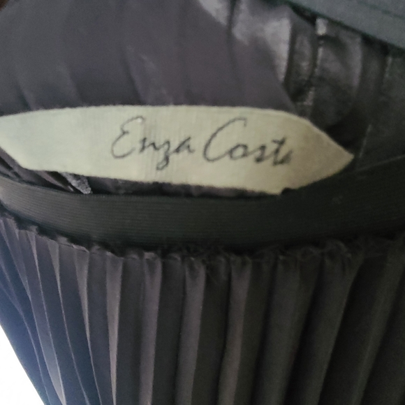 Enza Costa Pleated Maxi Skirt in Black NWOT - Picture 5 of 6